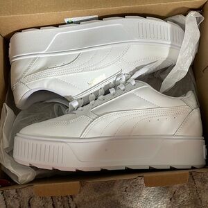 white puma platform sneaker